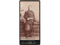 1890 OLD PHOTO CARD MILITARY OFFICER PETROV D523