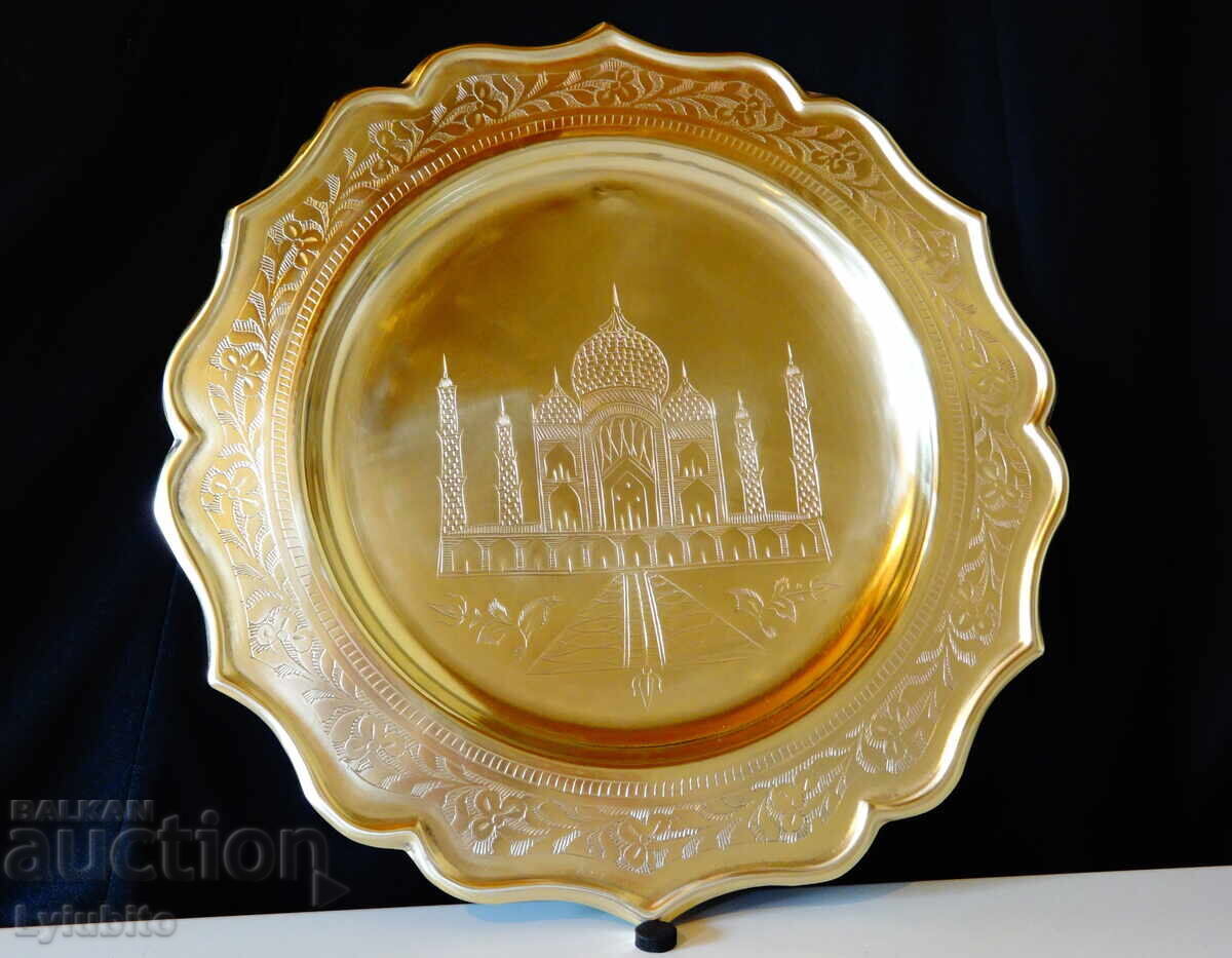 Χάλκινος δίσκος, πίνακας με Ταζ Μαχάλ 30 εκ - 5 Χάλκινος δίσκος, πίνακας με Ταζ Μαχάλ 30 εκ - 5