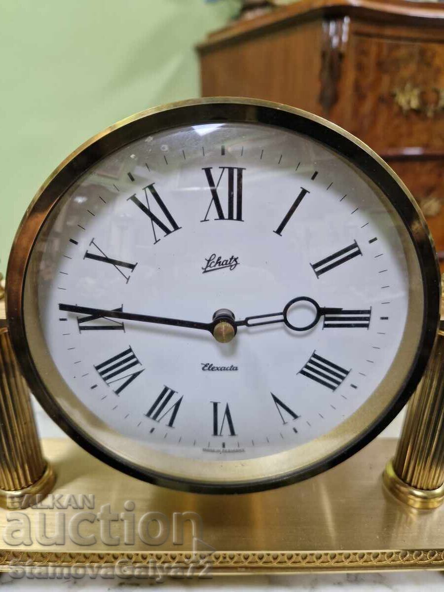 Rare Antique German Schatz Desk Clock - 5 Rare Antique German Schatz Desk Clock - 5