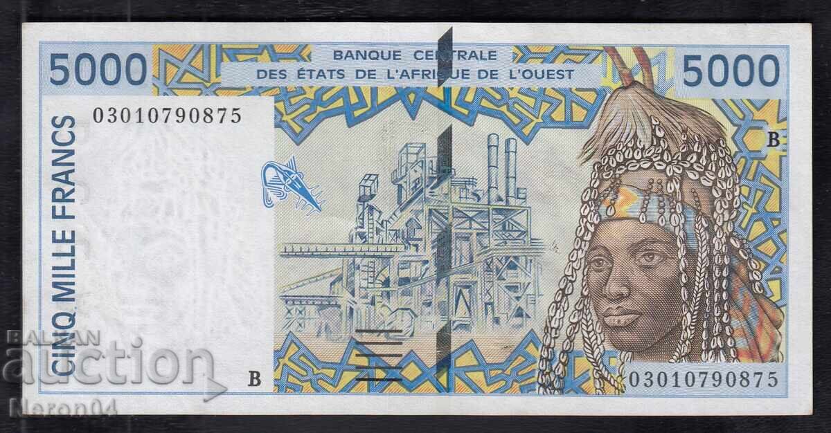5000 Francs 2003, Benin 5000 Francs 2003, Benin