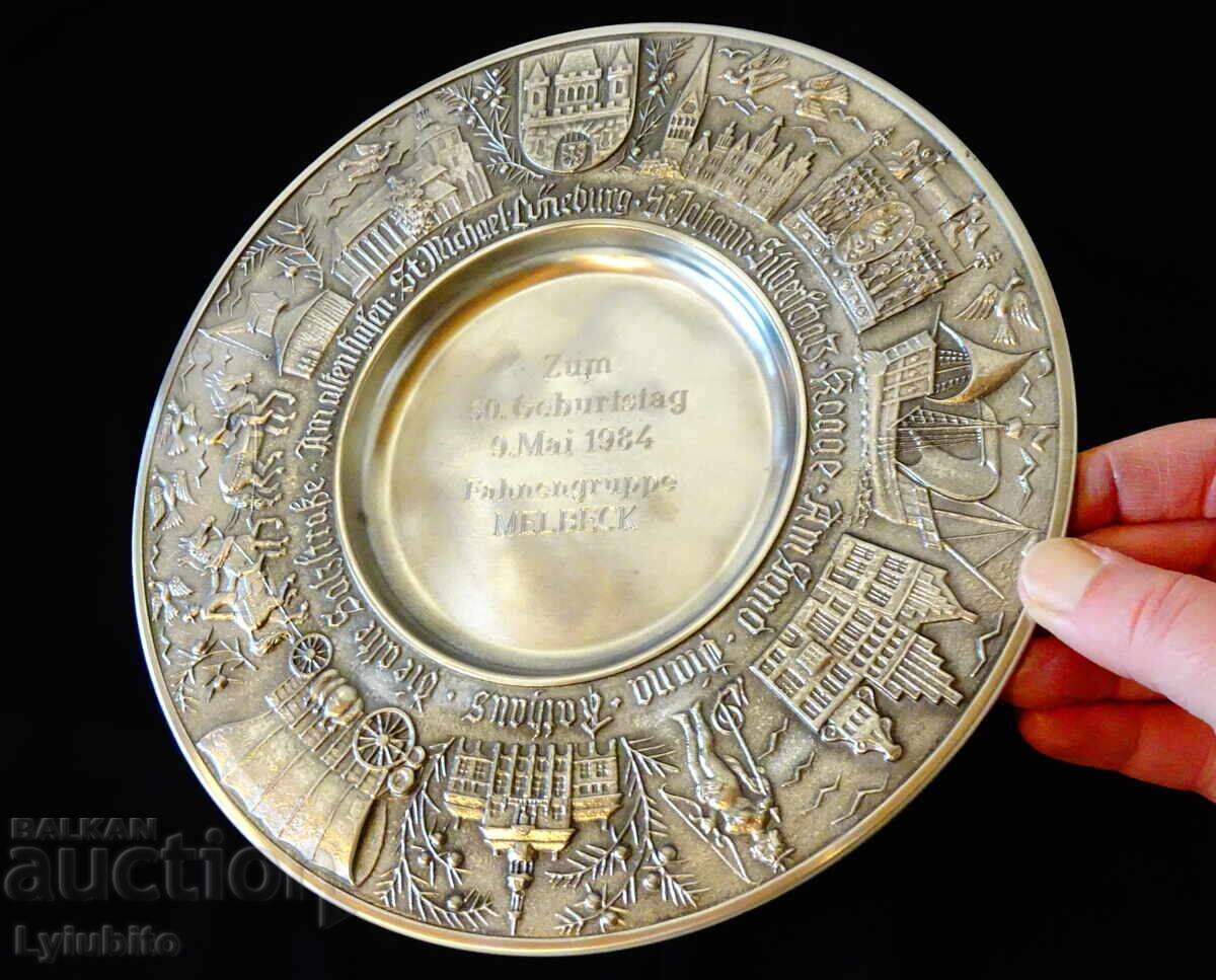 Kalaena plate, panel with Riders, Ship, Artemis, Eagle, Palace, 630 g Kalaena plate, panel with Riders, Ship, Artemis, Eagle, Palace, 630 g