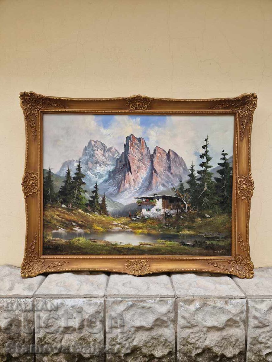 Large landscape painting, artist, oil on canvas with price 355.00 BGN | € 181.51 Large landscape painting, artist, oil on canvas with price 355.00 BGN | € 181.51
