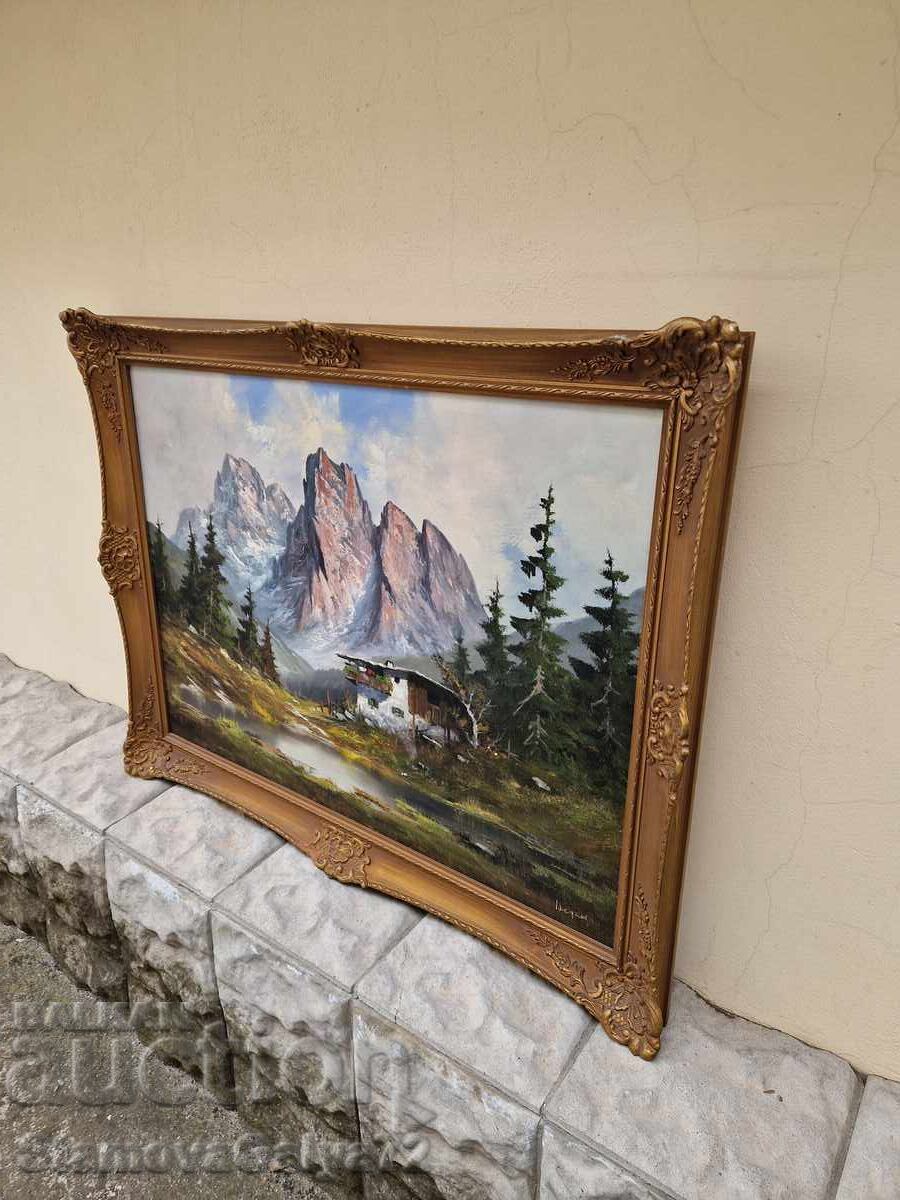 Large landscape painting, artist, oil on canvas - 5 Large landscape painting, artist, oil on canvas - 5