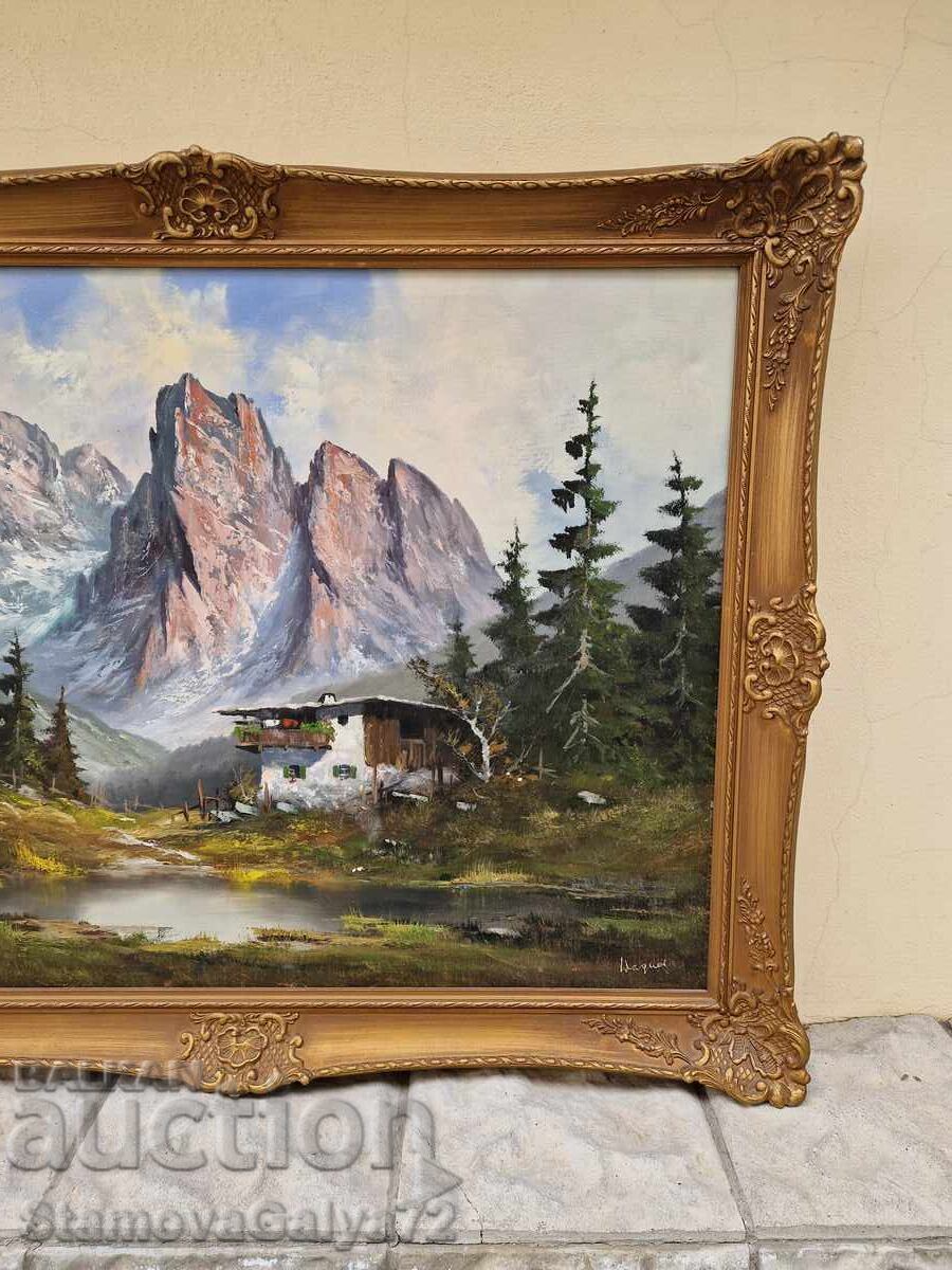 Large landscape painting, artist, oil on canvas - 6 Large landscape painting, artist, oil on canvas - 6