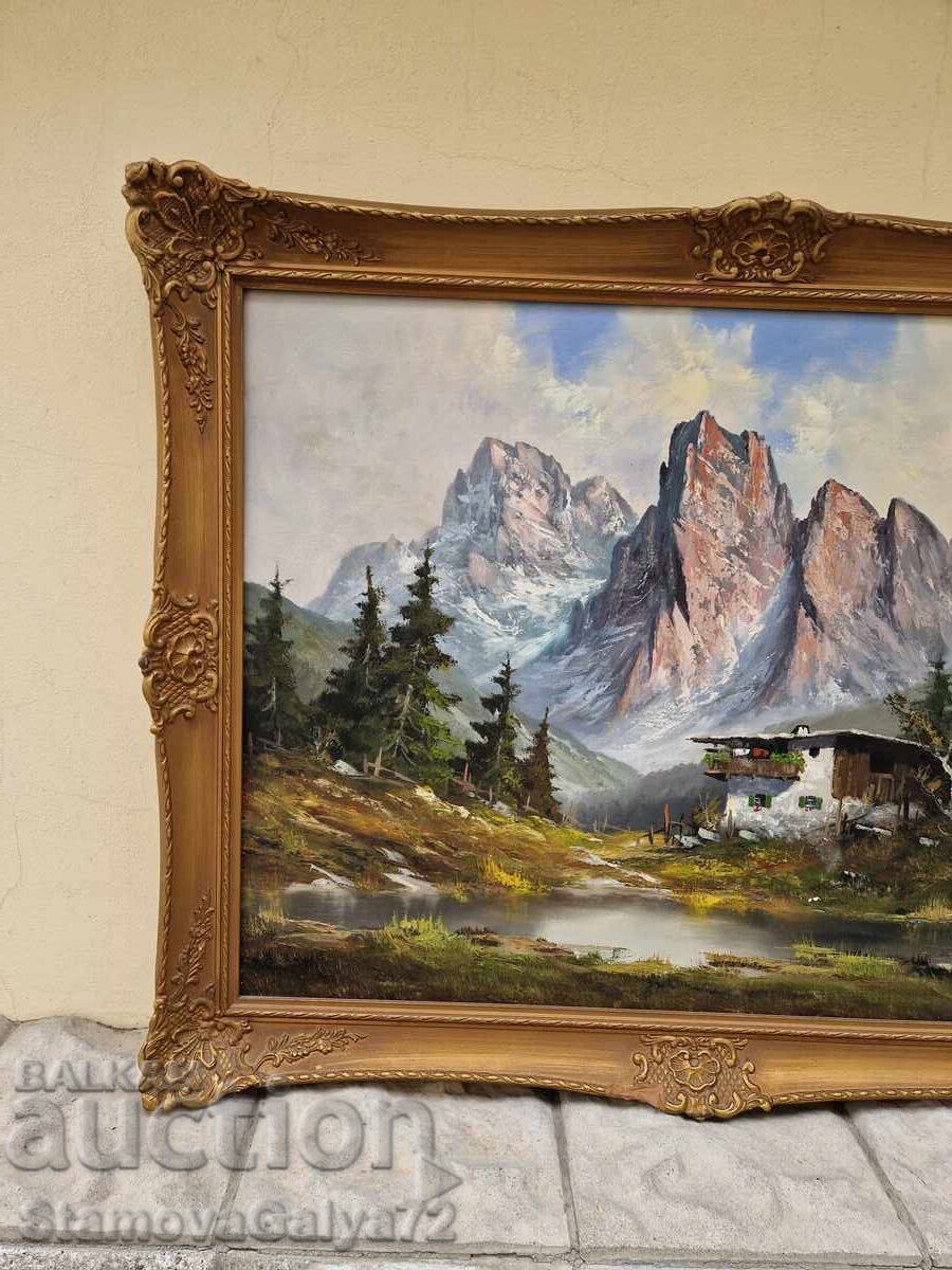 Large landscape painting, artist, oil on canvas - 7 Large landscape painting, artist, oil on canvas - 7