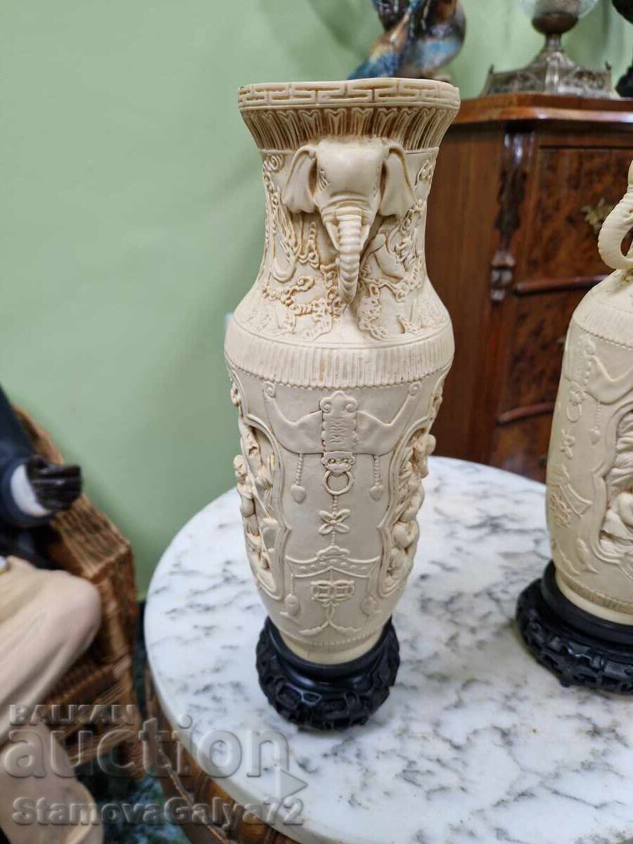 Pair of Great Antique Chinese Vases - Author's Work - 6 Pair of Great Antique Chinese Vases - Author's Work - 6