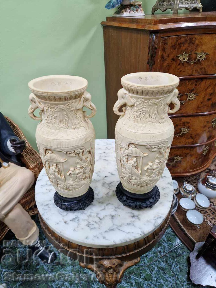 Pair of Great Antique Chinese Vases - Author's Work - 7 Pair of Great Antique Chinese Vases - Author's Work - 7