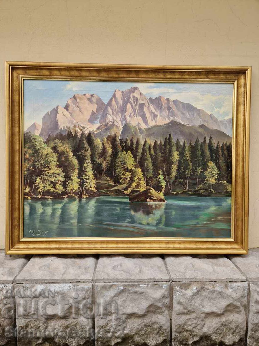 A wonderful large oil painting on canvas with price 297.00 BGN | € 151.85