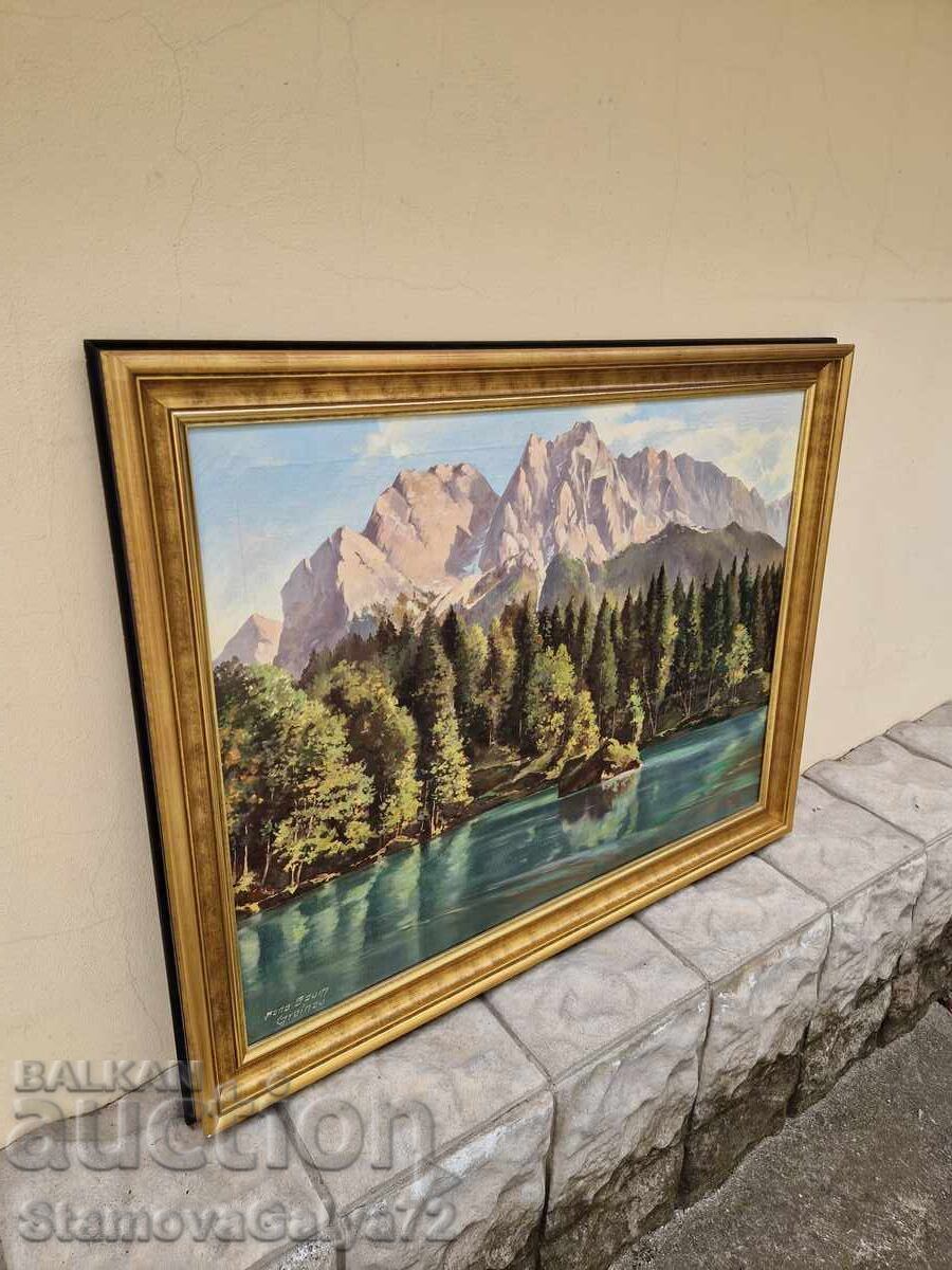 Delivery of A wonderful large oil painting on canvas