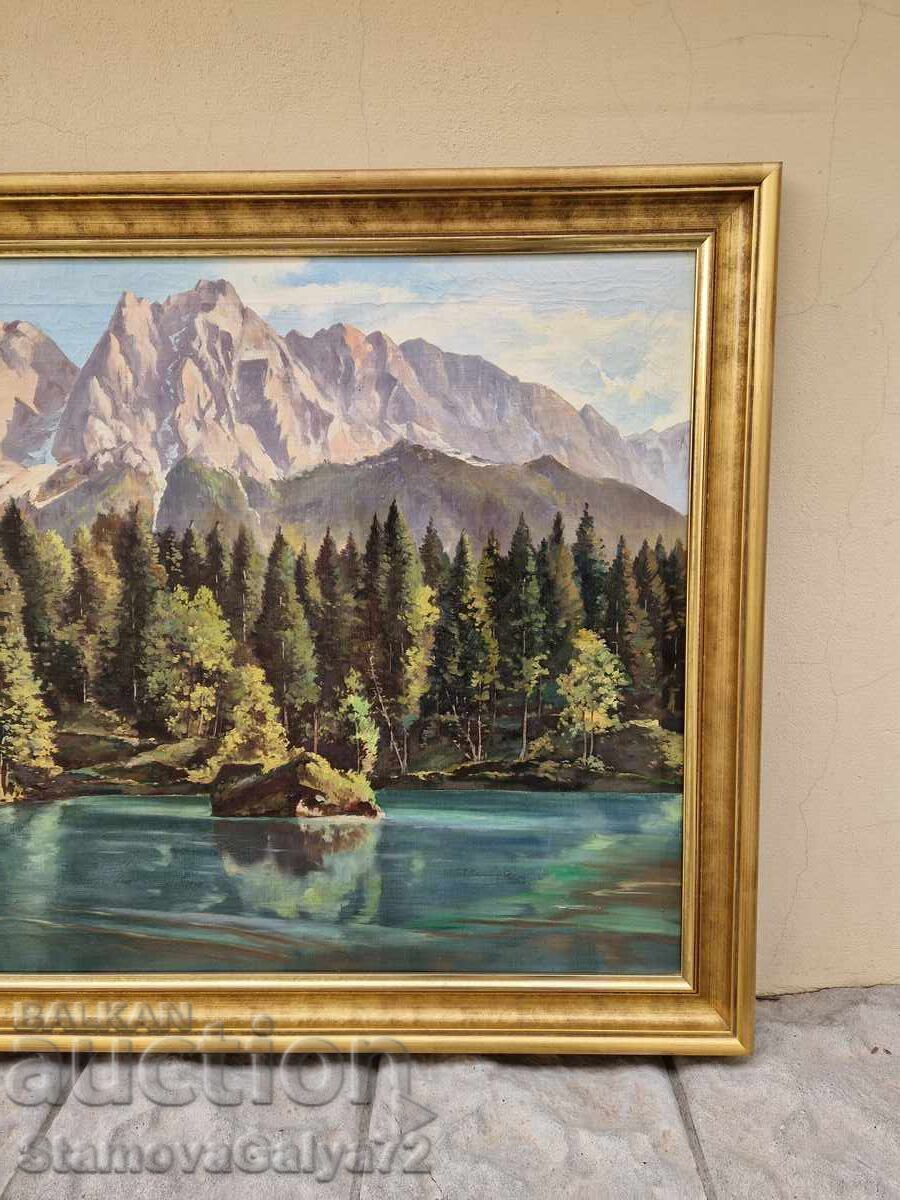 O minunată pictură mare în ulei pe pânză - 6