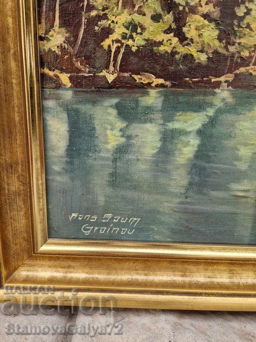 A wonderful large oil painting on canvas - 7