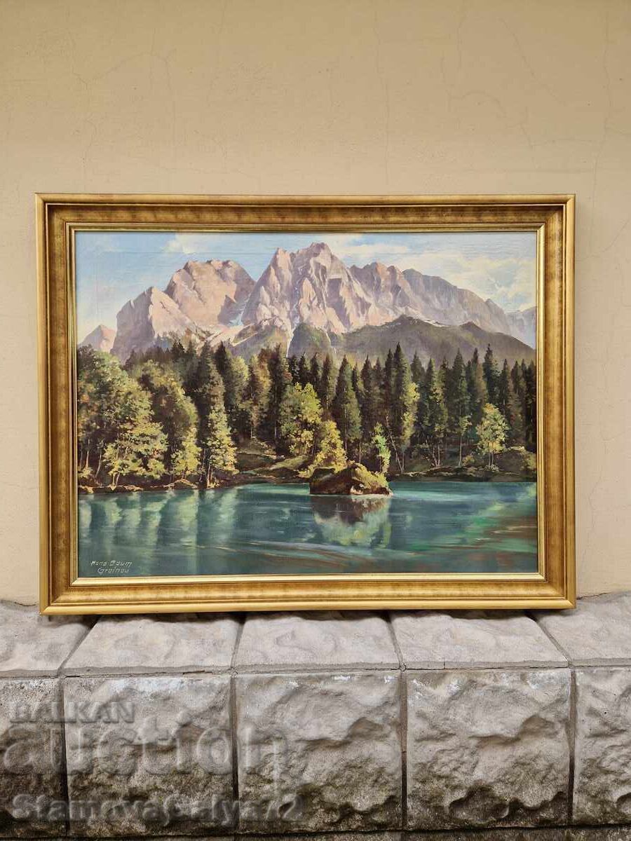 A wonderful large oil painting on canvas