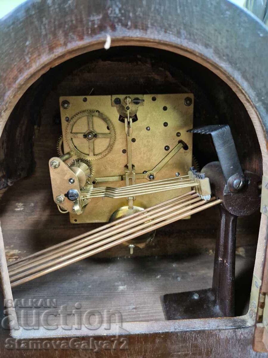 Голям антикварен колекционерски каминен часовник - 7