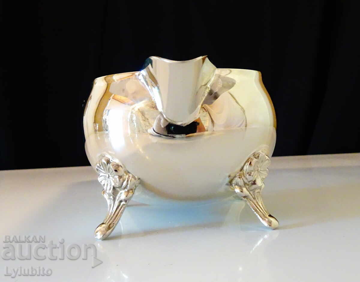 Silver-plated brass pitcher, sauce boat with price 36.00 BGN | € 18.41 Silver-plated brass pitcher, sauce boat with price 36.00 BGN | € 18.41
