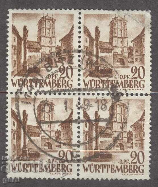 Germany BRD Германия ФРГ Вюртемберг 1948 Mi 34          1c3