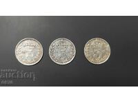 UK Lot 3 Pence Silver 1887, 1913, 1916