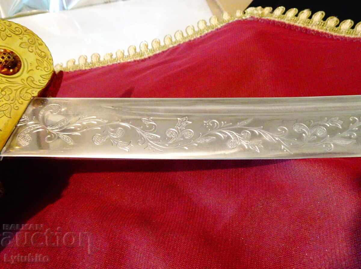 Saber 90 cm., bronze, brass, gilding, ornaments. with price 129.00 BGN | € 65.96 Saber 90 cm., bronze, brass, gilding, ornaments. with price 129.00 BGN | € 65.96