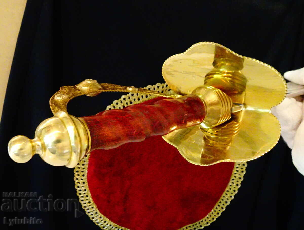 Saber 90 cm., bronze, brass, gilding, ornaments. - 6 Saber 90 cm., bronze, brass, gilding, ornaments. - 6