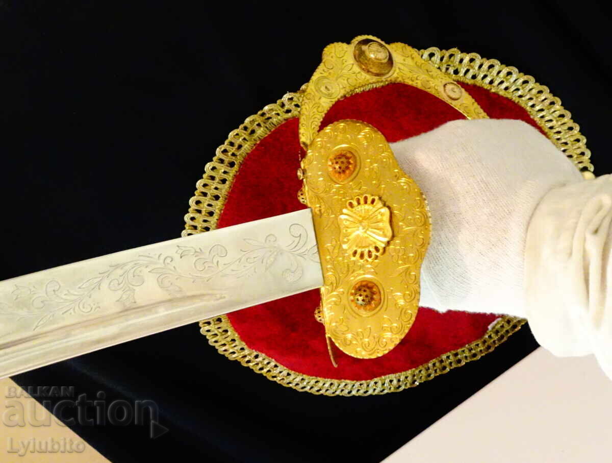 Saber 90 cm., bronze, brass, gilding, ornaments. - 7 Saber 90 cm., bronze, brass, gilding, ornaments. - 7