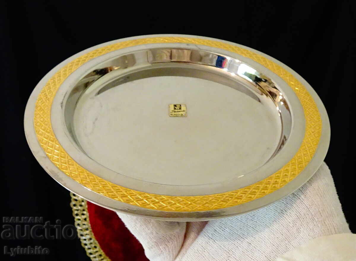 Delivery of Silver-plated Paul Wirths plate with 24k Gold Delivery of Silver-plated Paul Wirths plate with 24k Gold