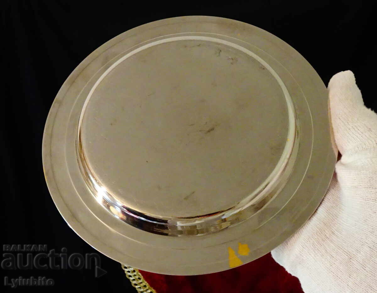 Silver-plated Paul Wirths plate with 24k Gold - 5 Silver-plated Paul Wirths plate with 24k Gold - 5