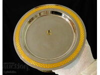 Farfurie argintată Paul Wirths cu Aur de 24k