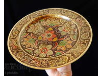 Bronze tray, platter with colorful cloisonné enamel