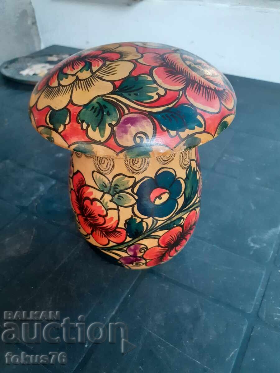 Auction Russian wooden toy mushroom painted Matryoshka Auction Russian wooden toy mushroom painted Matryoshka