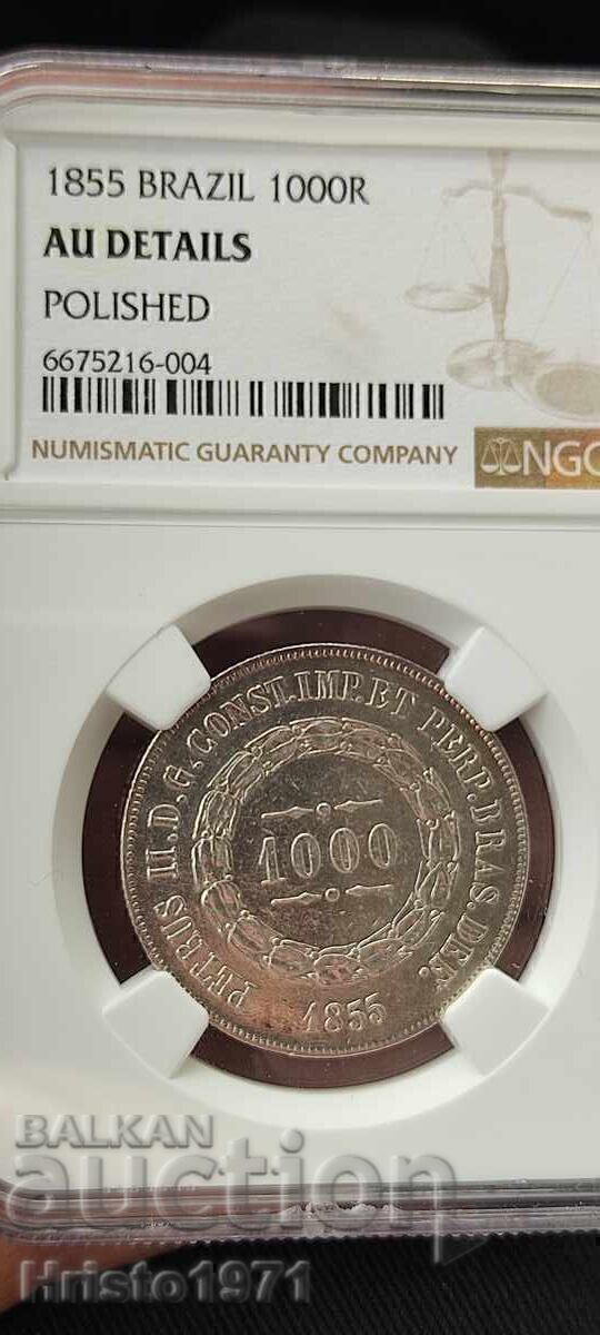 1000 reĭsi 1855 Brazilia