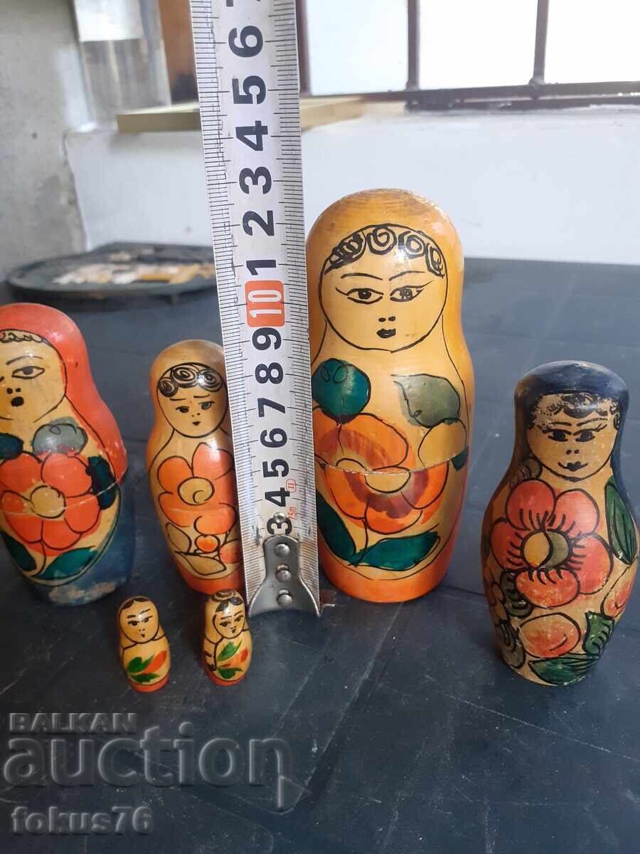 Auction  Lot of old Russian matryoshka doll figure toy