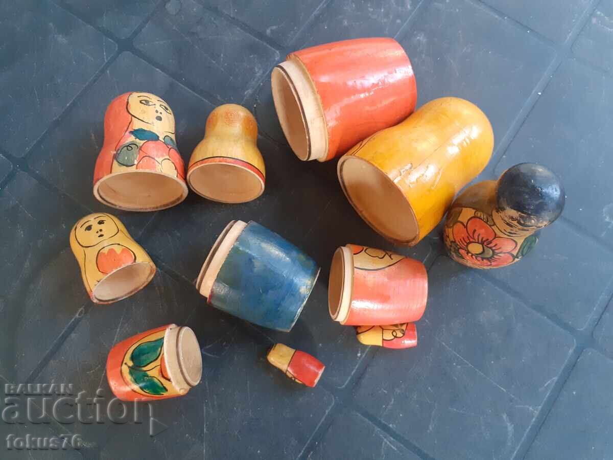 Delivery of Lot of old Russian matryoshka doll figure toy