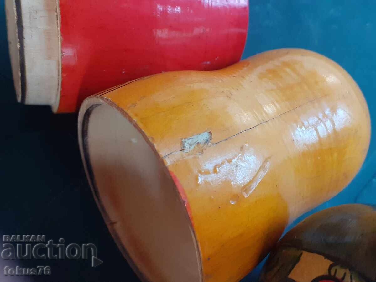 Lot of old Russian matryoshka doll figure toy - 5