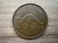 Australia - 1 penny (1942) - Punct după "PENNY"