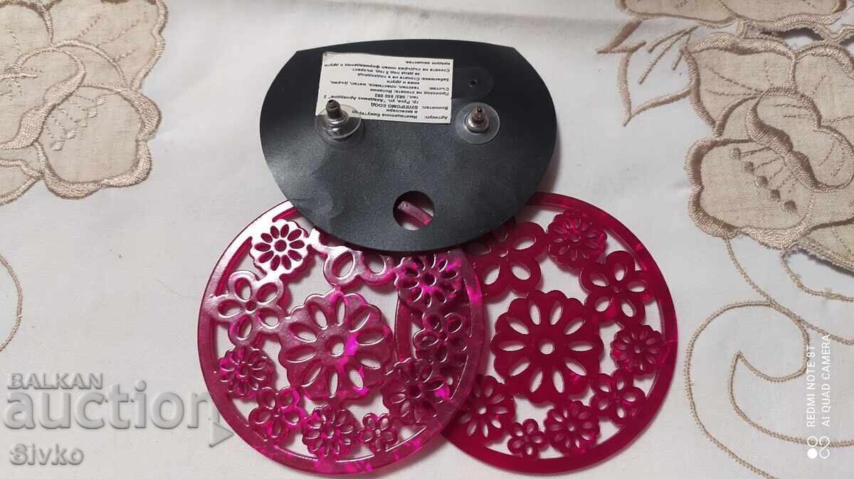 New large earrings 6.8 cm, plastic with price 0.89 BGN | € 0.46