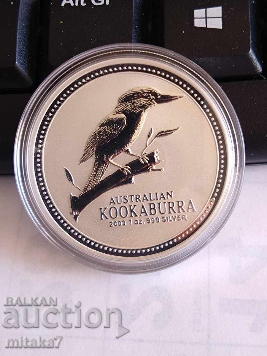 Kookaburra Silver Coin, 1oz, Australia, 2003