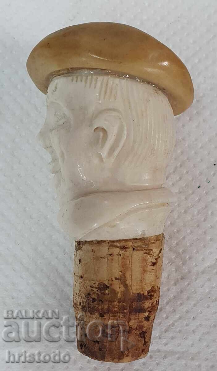 Auction Old cork stopper for bottle, carafe Auction Old cork stopper for bottle, carafe