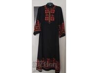 Rochie neagră cu broderie bulgărească + poșetă