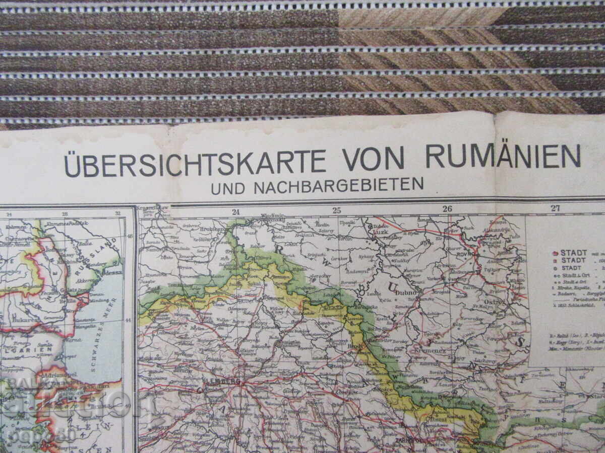 Livrarea HARTĂ GERMANĂ A ROMÂNIEI ȘI BALCANILOR din Primul Război Mondial - 70x88cm Livrarea HARTĂ GERMANĂ A ROMÂNIEI ȘI BALCANILOR din Primul Război Mondial - 70x88cm
