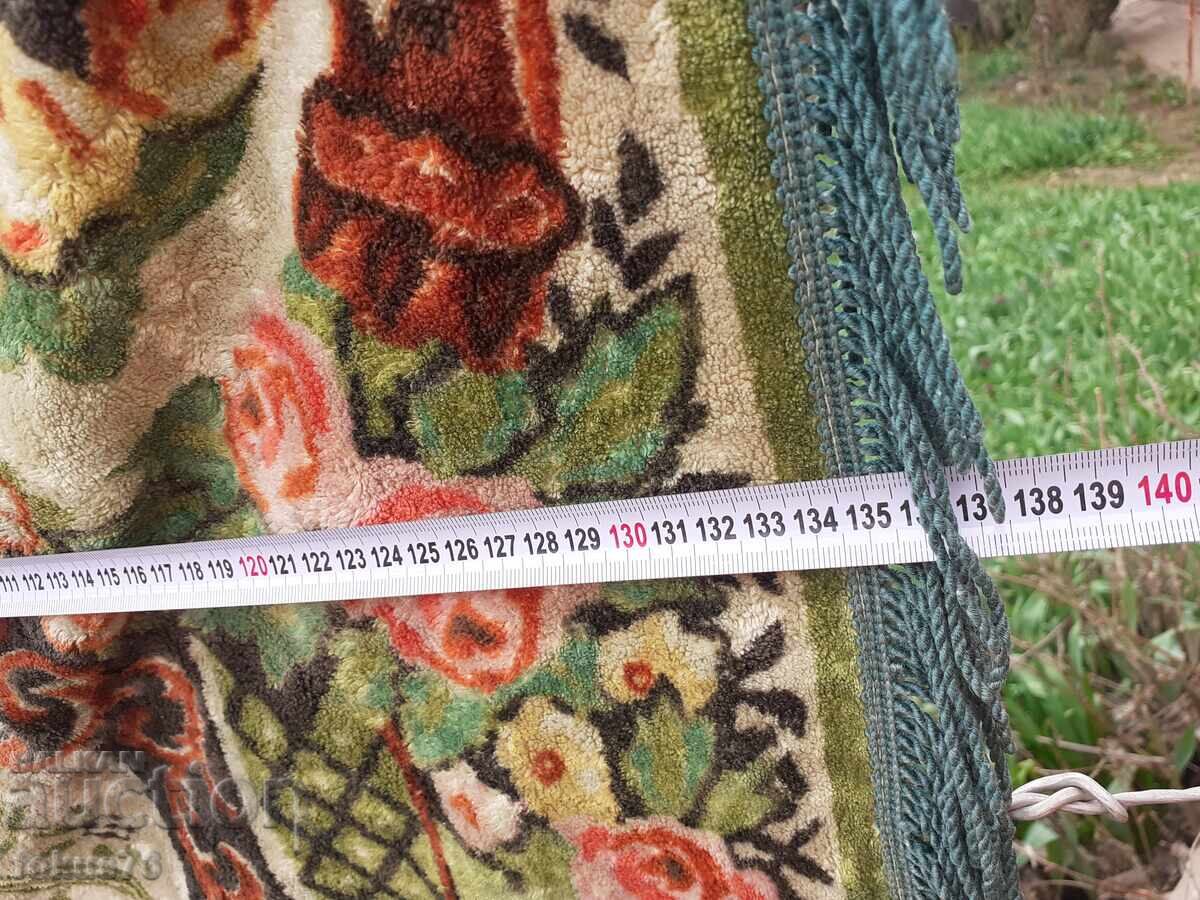 Old plush tablecloth with fringe - 6 Old plush tablecloth with fringe - 6