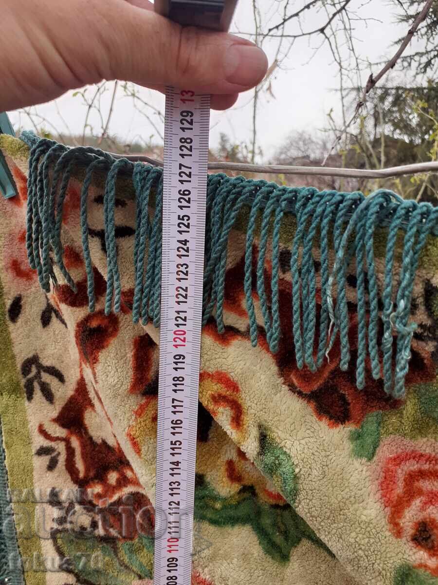 Old plush tablecloth with fringe - 7 Old plush tablecloth with fringe - 7