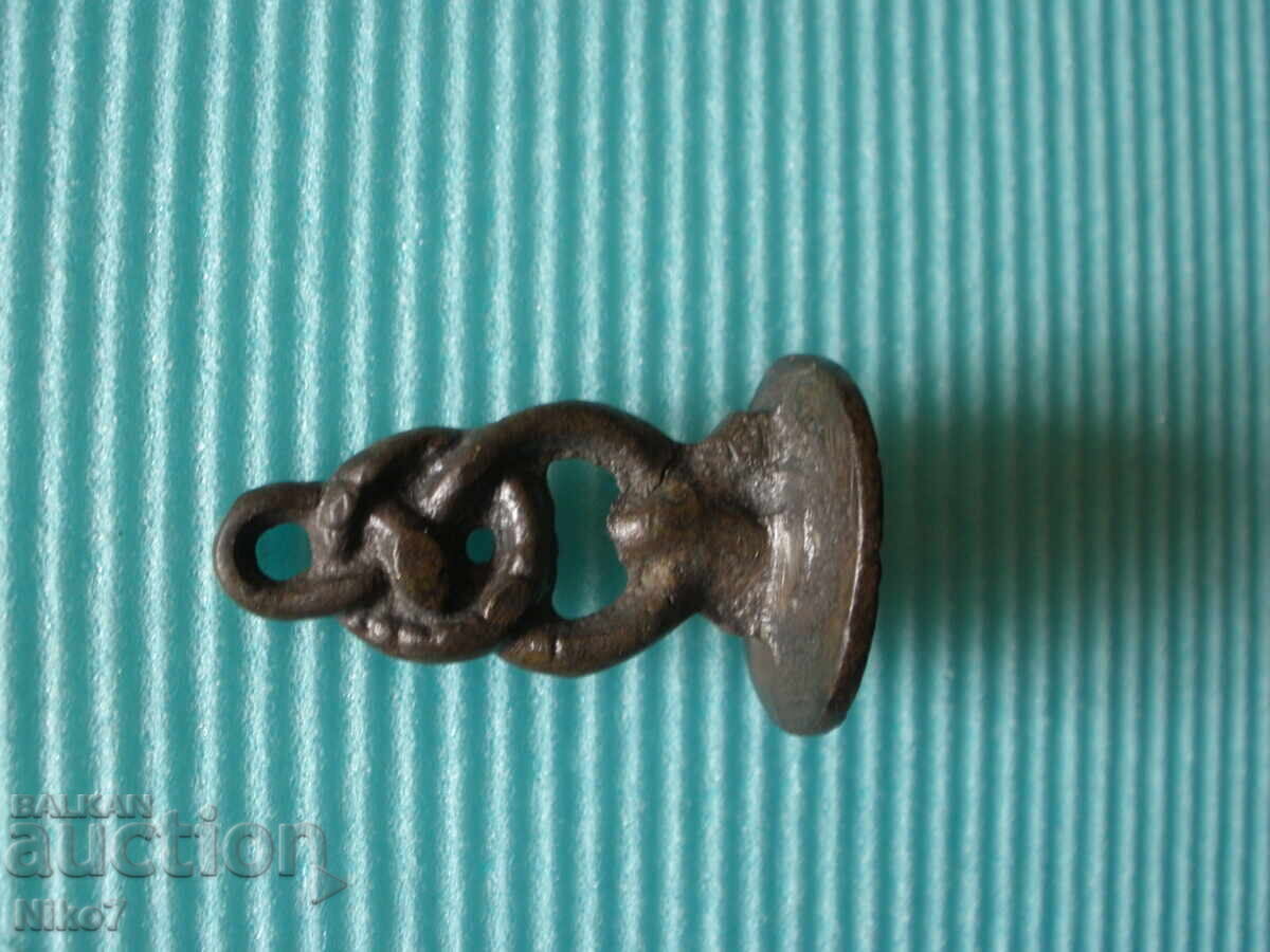 Revival-era, antique, bronze, personal seal - 5