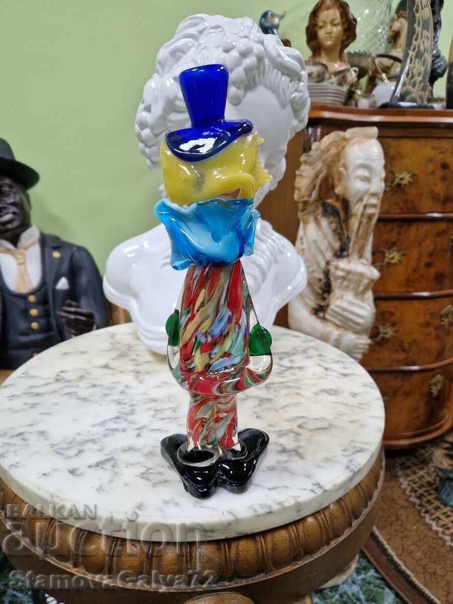 Murano vintage clown statuette Italian figure - 5