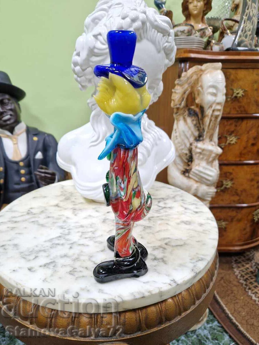 Murano vintage clown statuette Italian figure - 6