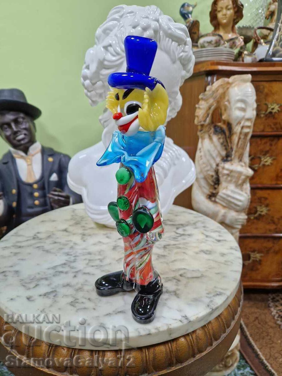 Statuetă vintage Murano clovn figurină italiană - 7