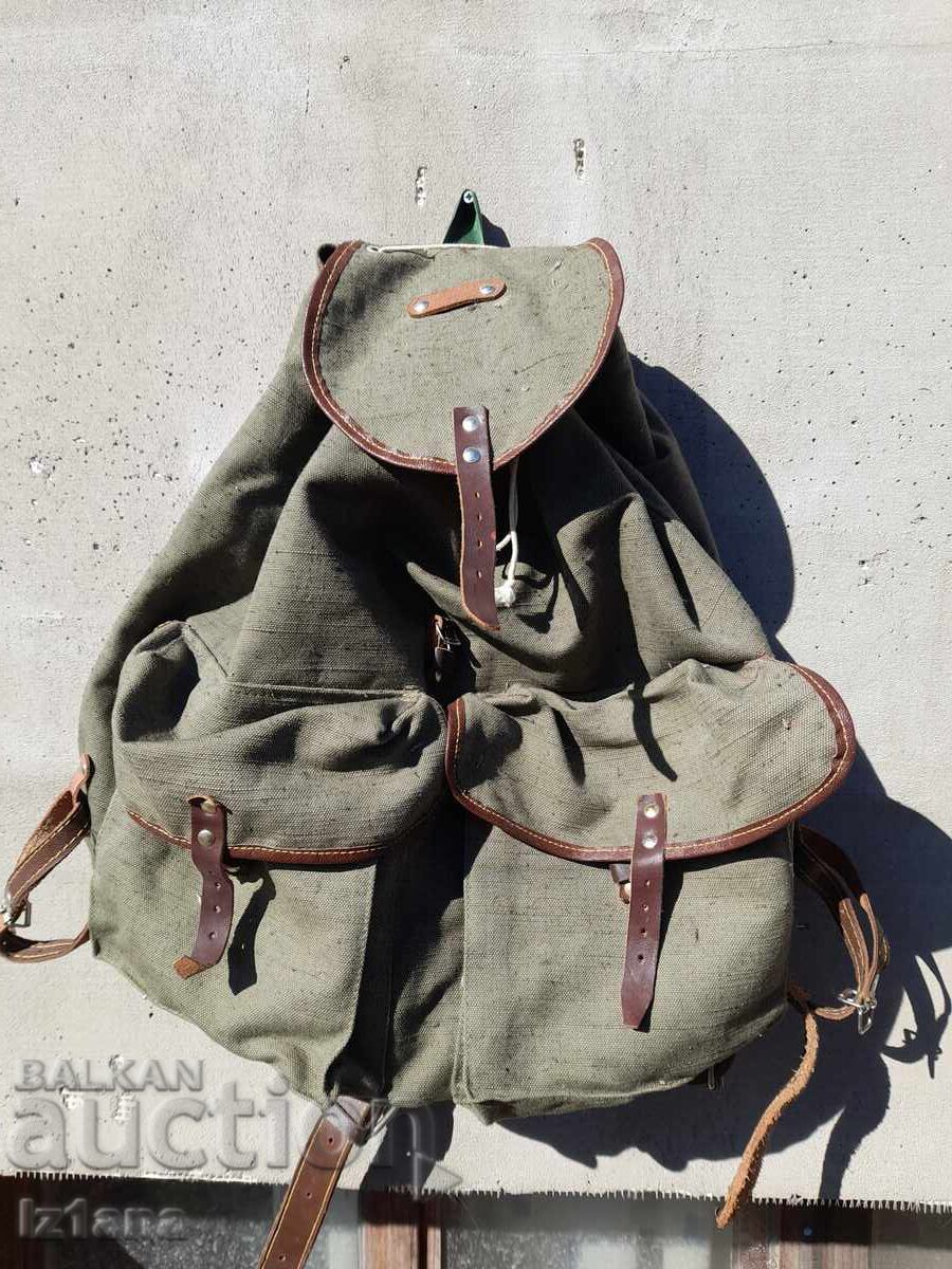 Old canvas backpack Old canvas backpack