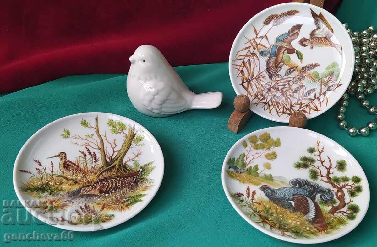 Collectible hand-painted porcelain plates KPM and sparrow - 5