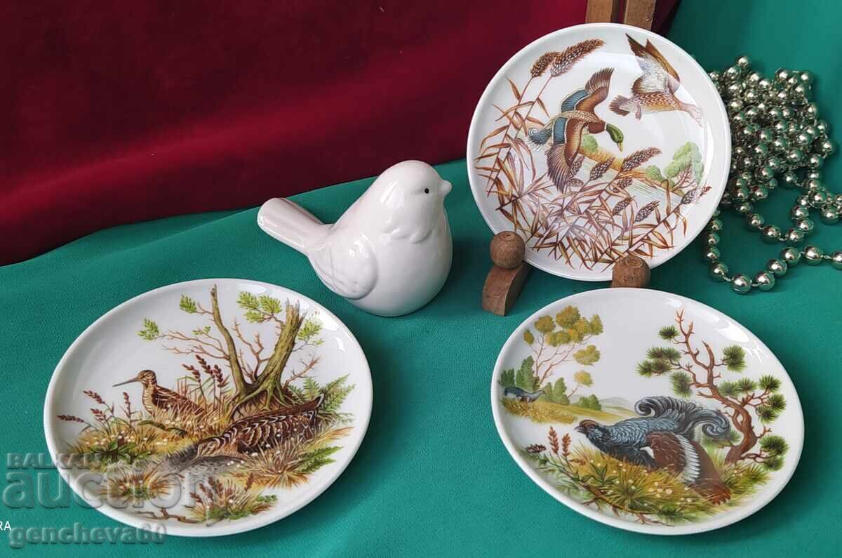 Collectible hand-painted porcelain plates KPM and sparrow - 6