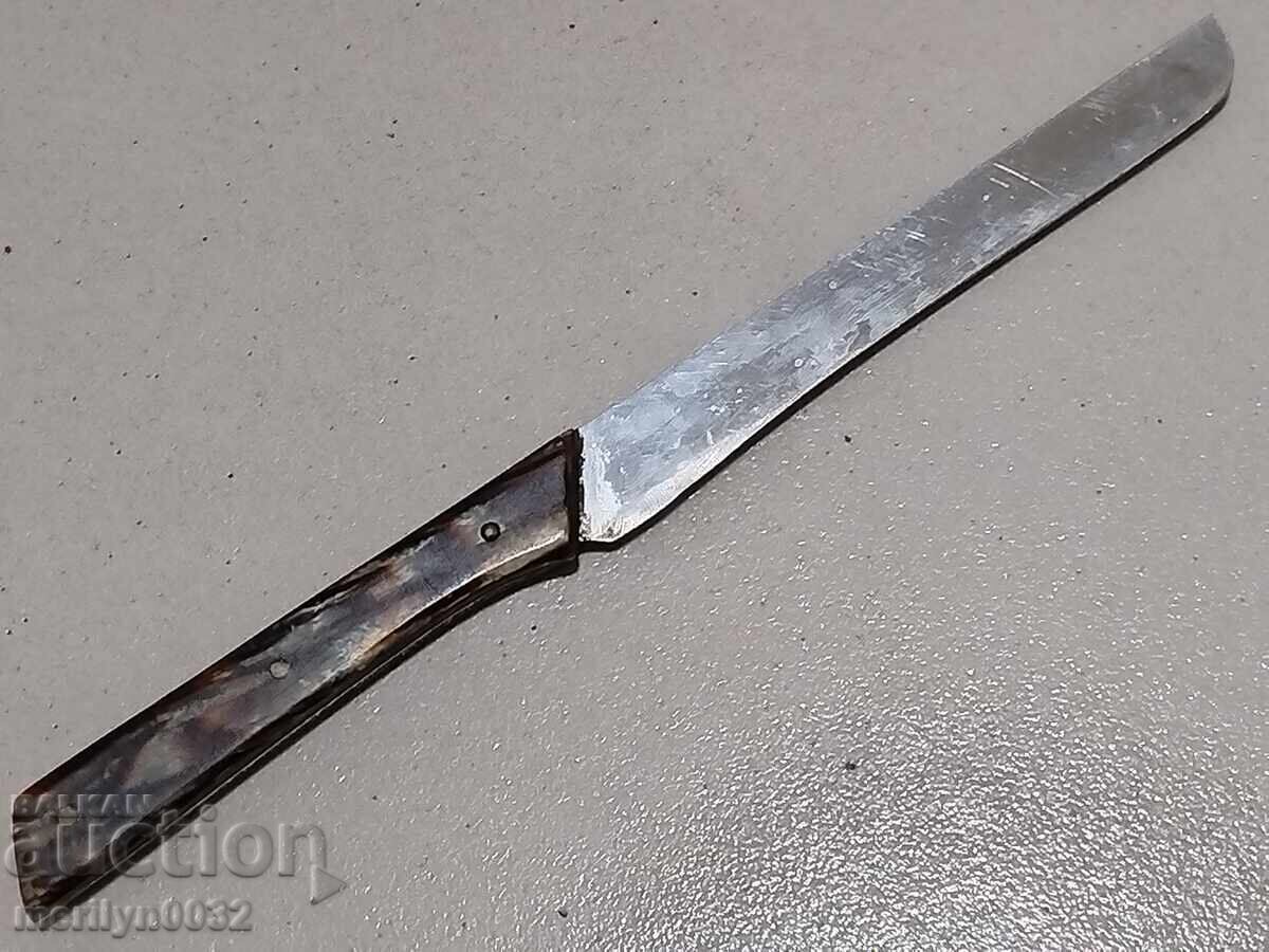 Auction Old Bulgarian kitchen knife 70s vintage blade handle Auction Old Bulgarian kitchen knife 70s vintage blade handle
