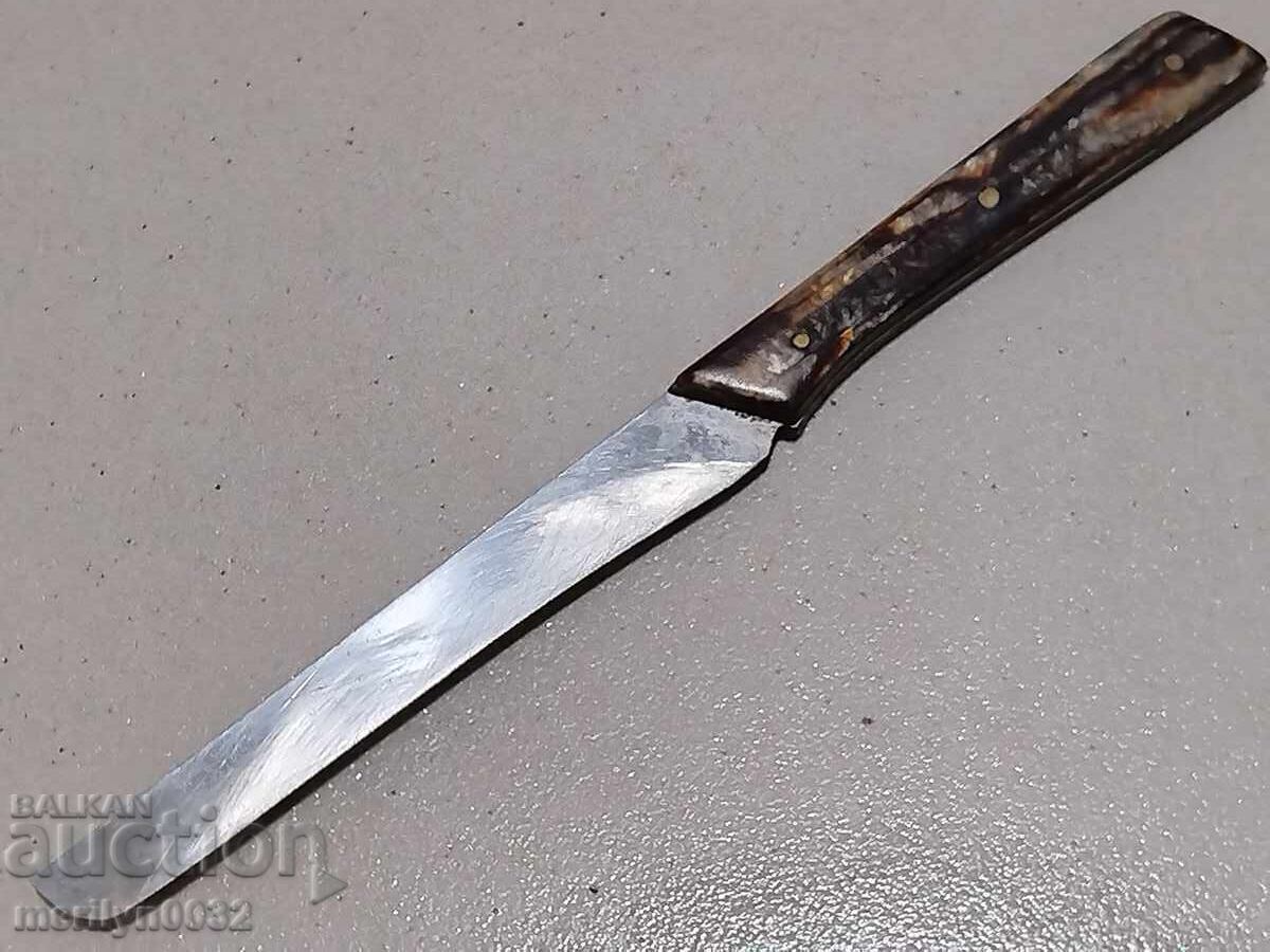 Old Bulgarian kitchen knife 70s vintage blade handle Old Bulgarian kitchen knife 70s vintage blade handle