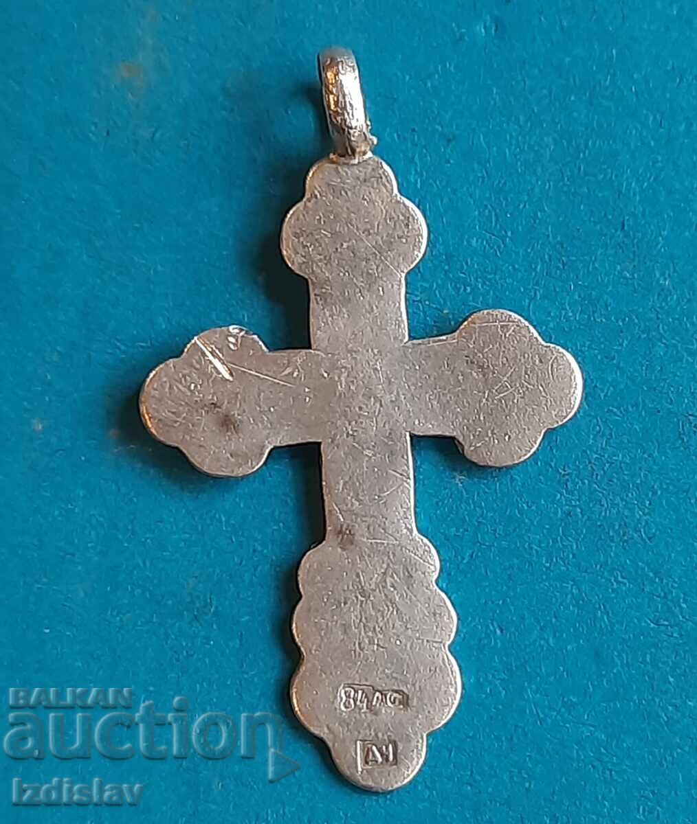 Auction Antique silver cross of Tsarist Russia Auction Antique silver cross of Tsarist Russia